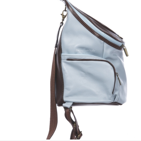 Genuine Leather VA Made in Italy Convertible Backpack - Picture 2 of 7